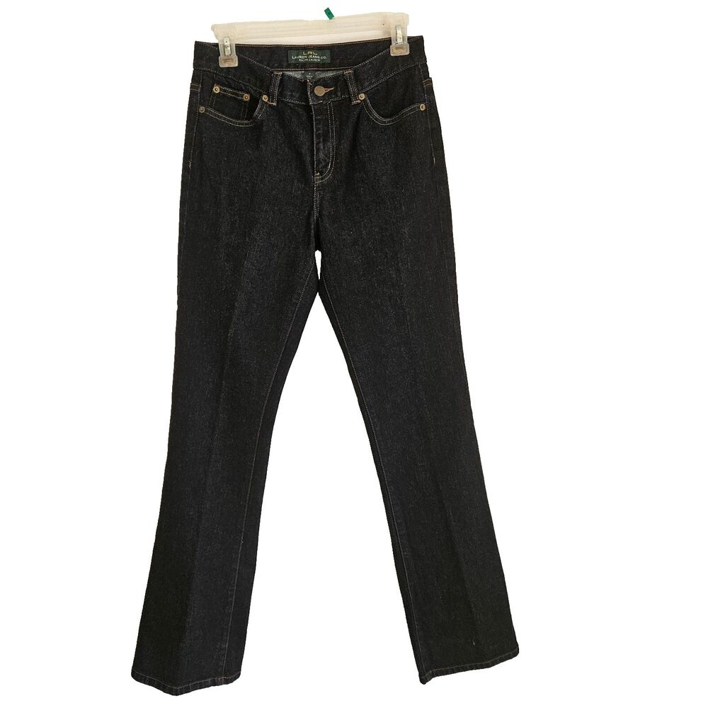 Lauren Ralph Lauren Jeans Womens 2 Dark Wash Denim Button Flap Pockets LRL